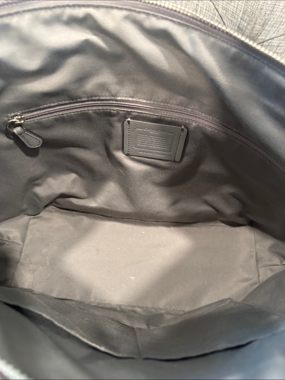Coach Bag Gallery Grey Leather Tote with Scarf - Picture 12 of 17